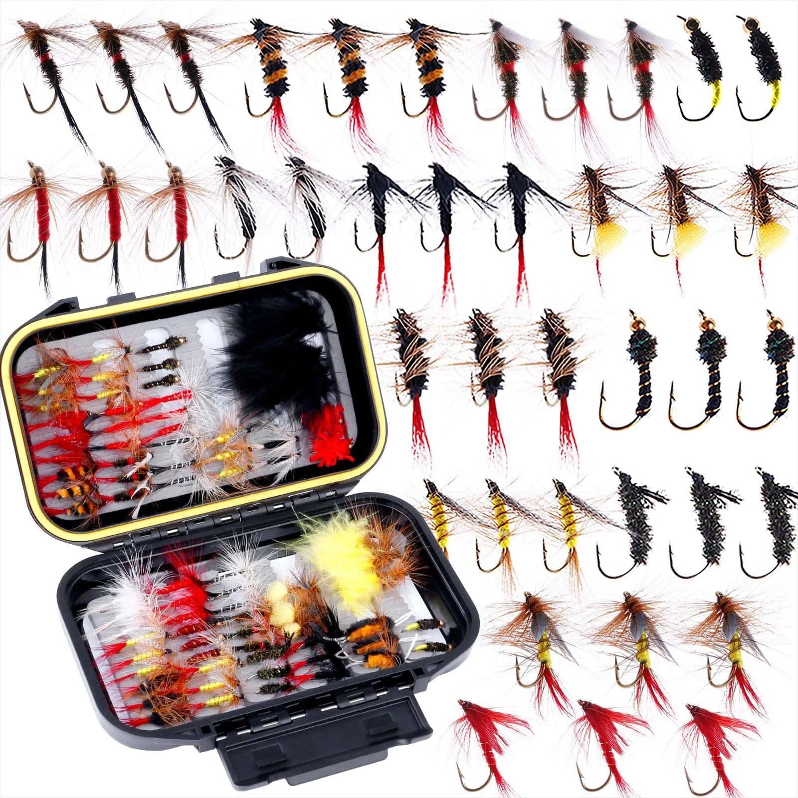 PLUSINNO 78Pcs Fly Fishing Lures