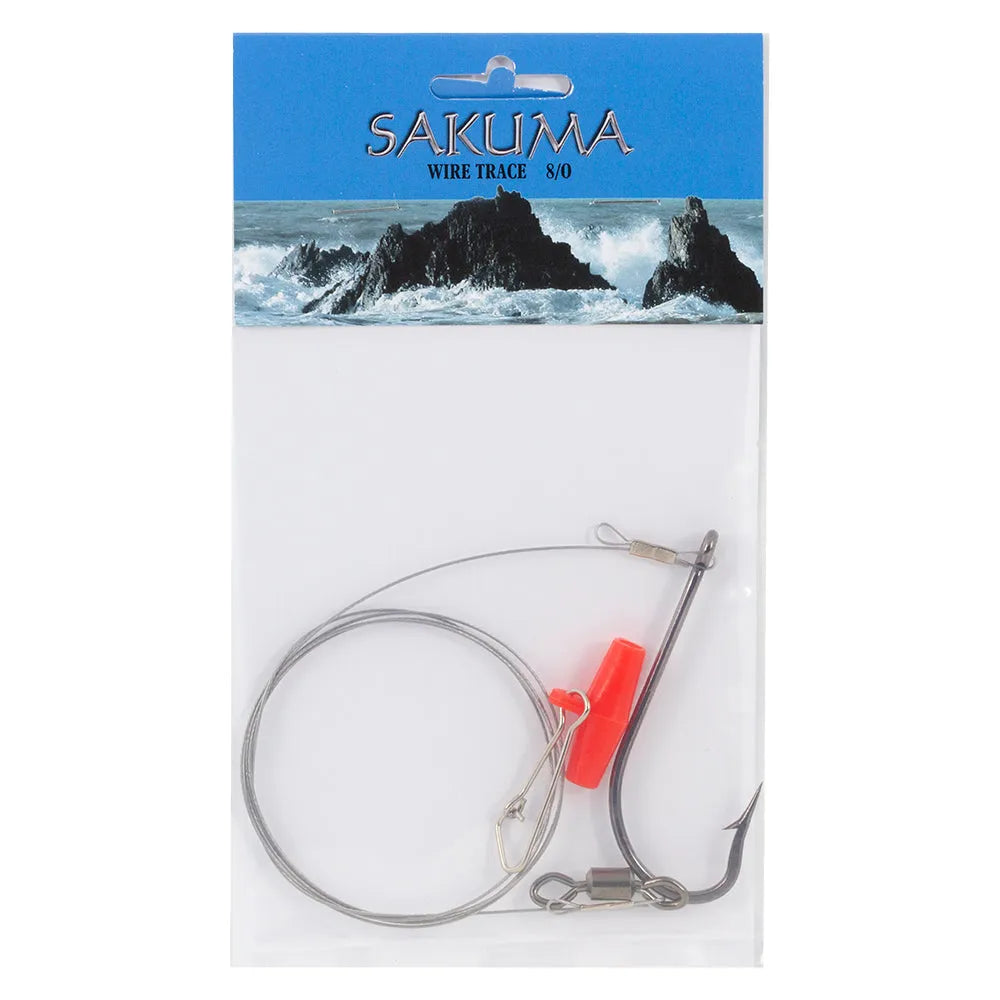 Sakuma ready tied Wire Trace with hook & zip slider