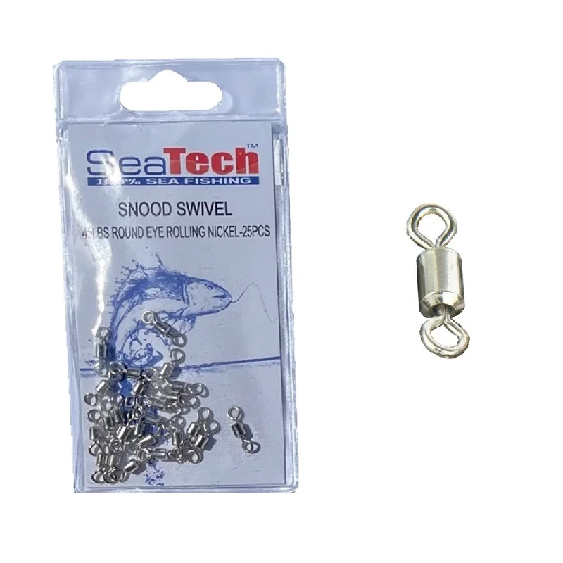 SeaTech Snood Swivels - 45lb Round Eye Nickle (25)