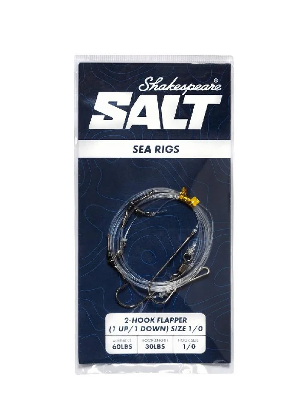 Shakespeare Salt Ready tied 2 hook flapper 1 up/ 1 down size 1/0 sea fishing rig