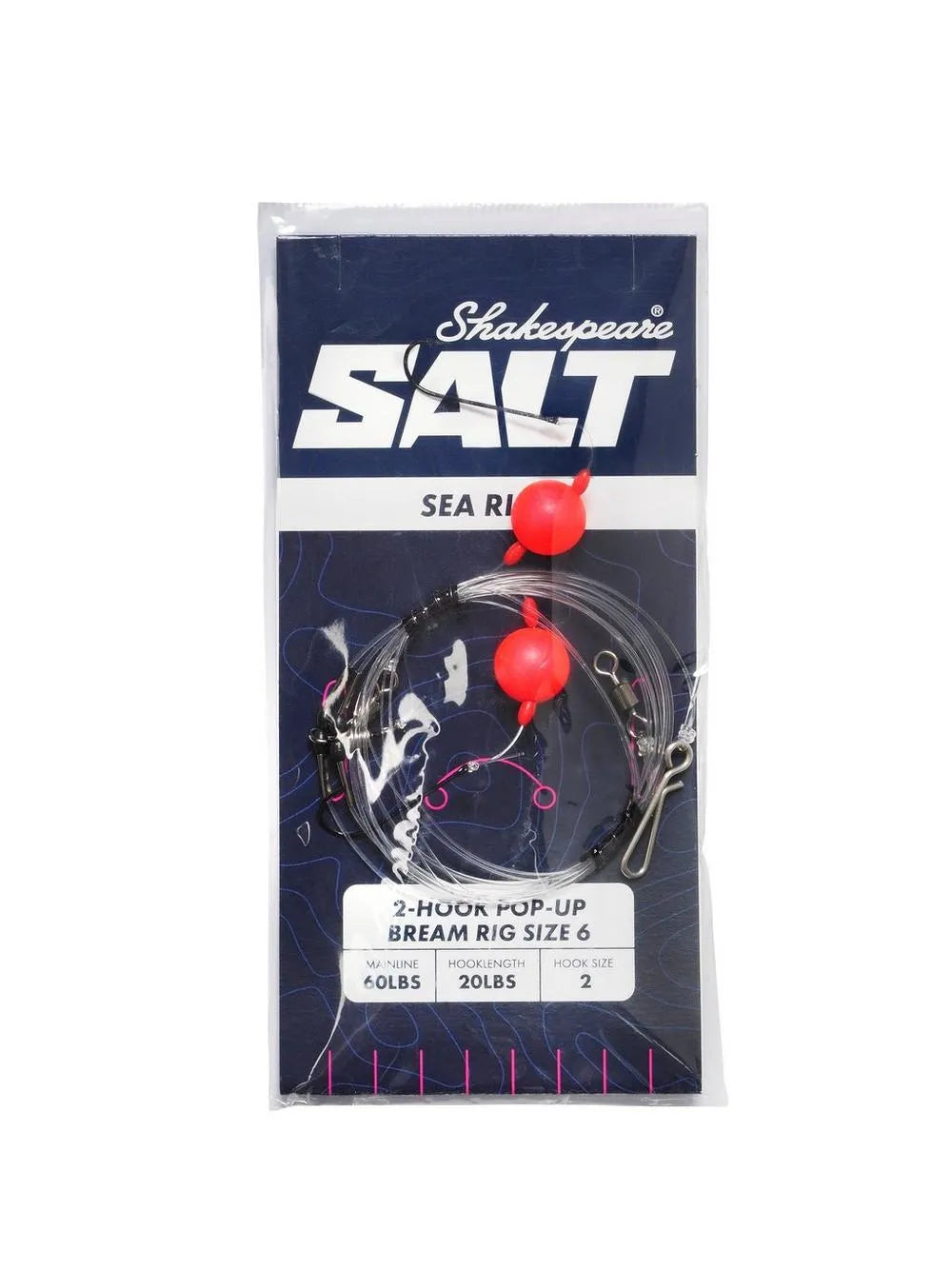 Shakespeare Salt 2 Hook Pop-up Bream Rig Size 2