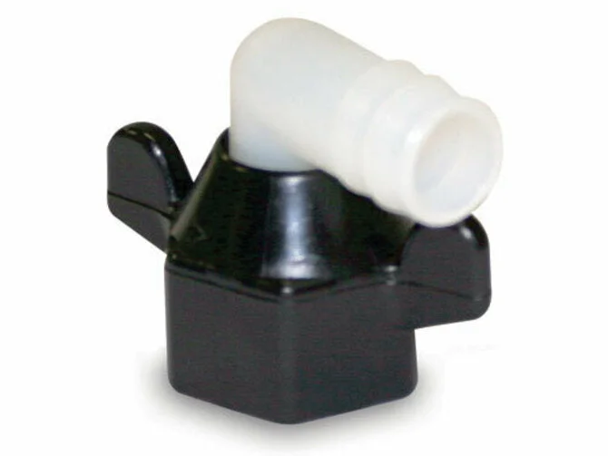 Sherwood - Wingnut Swivel Fitting Nylon, 1/2"-14 NPT Female x 1/2" Hose Barb Elbow