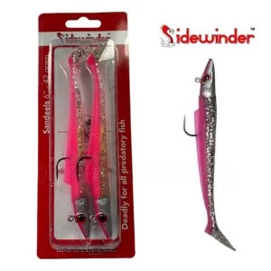 Sidewinder Rattleback Jig Head Sandeels Pink Punk 6" 42g (2 Pack)