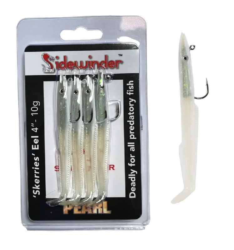 Sidewinder Skerries 4" 10g Pearl Pack Of 4 Fishing Lures