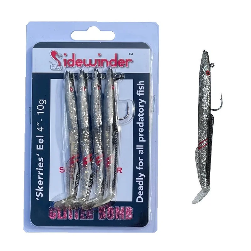 Sidewinder Skerries 4" Glitter Bomb 10g Pack of 4 Fishing Lures