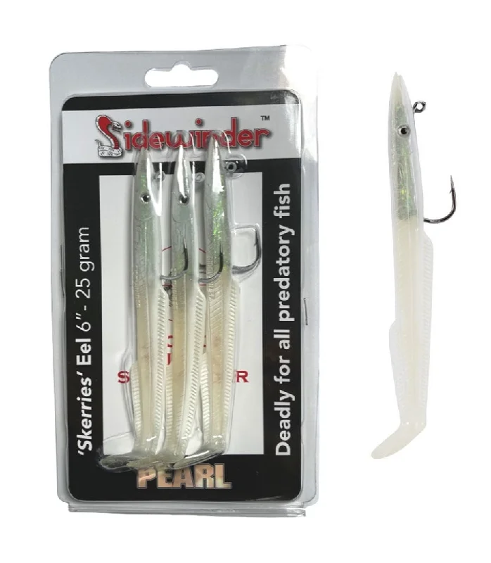 Sidewinder Skerries 6" 25g Pearl Pack Of 3 Fishing Lures