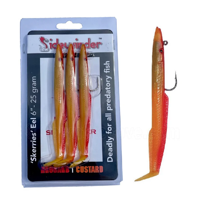 Sidewinder Skerries 6" 25g Rhubarb & Custard Pack Of 3 Fishing Lures