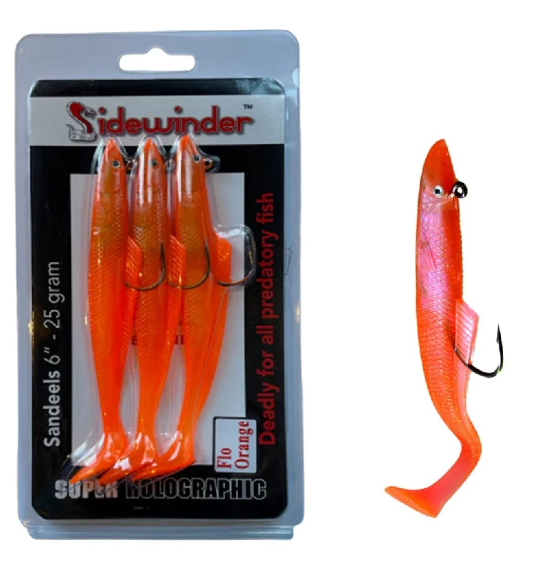 Sidewinder Super Holographic Sandeel 6" 25g - Flo Orange