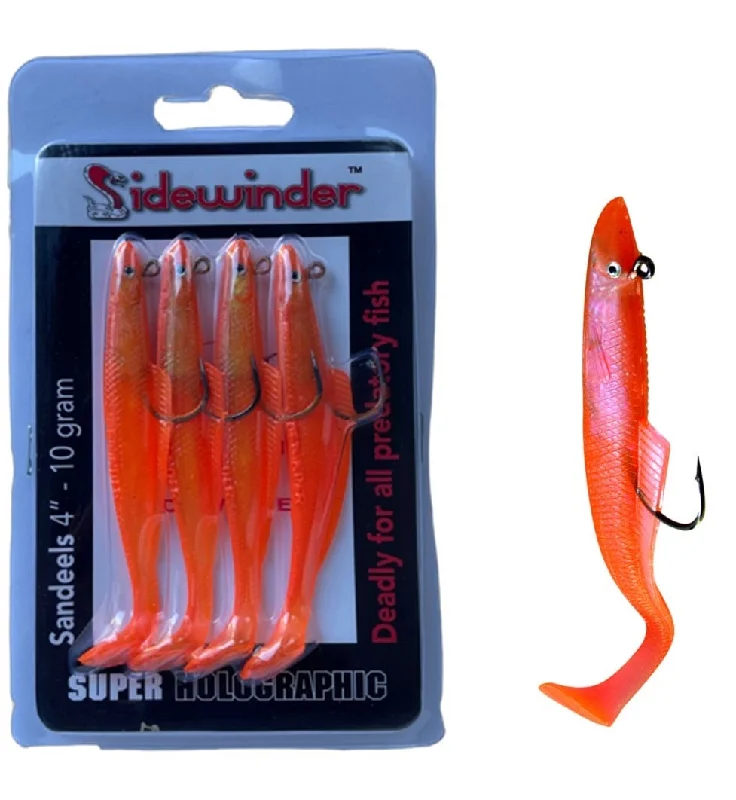 Sidewinder Super Holographic Sandeel 4" 10g - Flo Orange