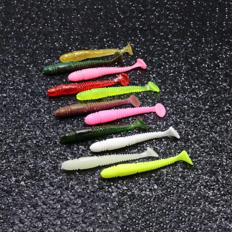 Dr.Fish 10/20pcs Soft Screw Swimbaits 2''-2.9''