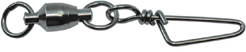 SPRO Ball Bearing Swivel w/Coastlock Snap & 2 Welded Rings - NS Black Finish