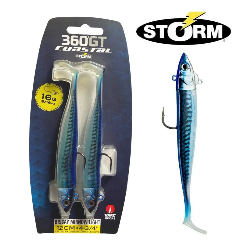 Storm 360gt Coastal Biscay Minnow Light 12cm 24g (2) - Blue Mackerel