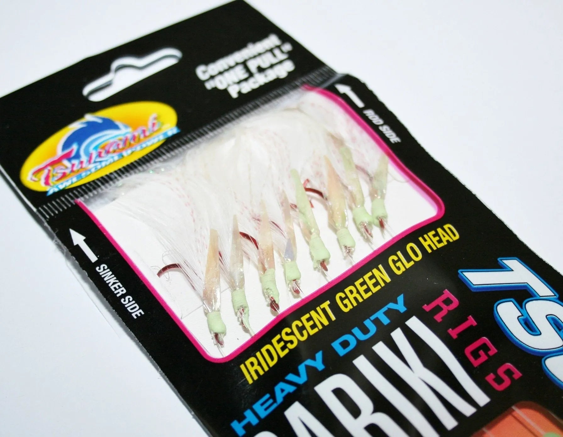 Tsunami Sabiki  rigs Green Glow Head size 16